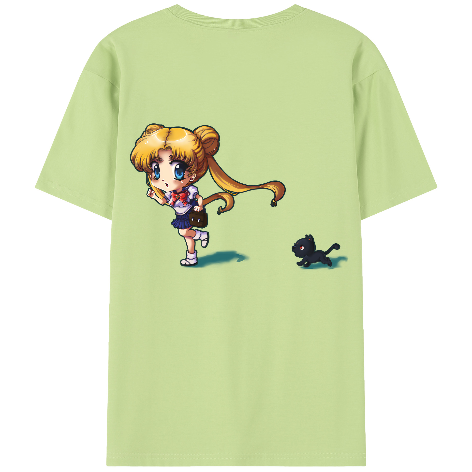 （画像用） 美少女戦士セーラームーン 愛野 美奈子 あいの みなこ Sailor Moon Aino Minako 綿100％半袖Tシャツ（背面プリント）